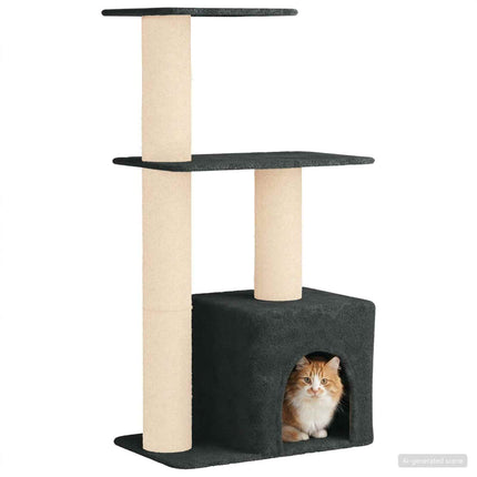Kattetræ med sisal klatreposter Mørkegrå 133 cm