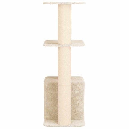 Kattetræ med sisal klatreposter Cremefarvet 133 cm