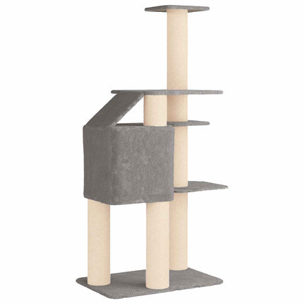 Kattetræ med sisal klatreposter Lysegrå 183 cm