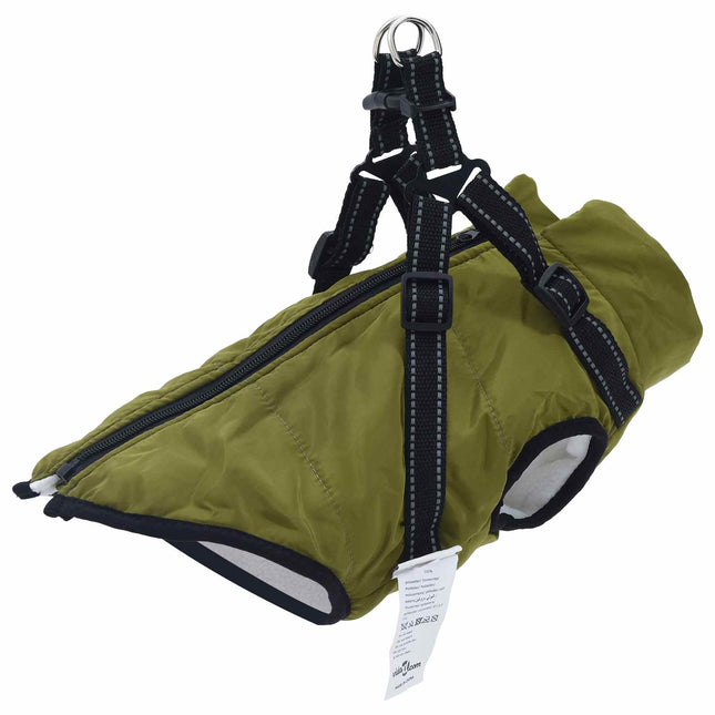 Hundejakke Army Grøn L28 Fleece og polyester