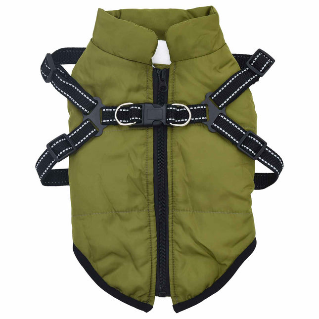 Hundejakke Army Grøn L36 Fleece og polyester