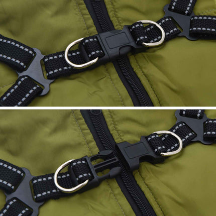 Hundejakke Army Grøn L40 Fleece og polyester