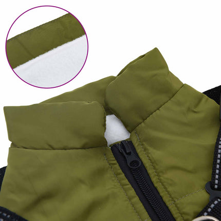 Hundejakke Army Grøn L40 Fleece og polyester