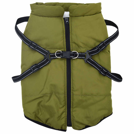 Hundejakke Army Grøn L44 Fleece og polyester