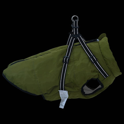 Hundejakke Army Grøn L52 Fleece og polyester