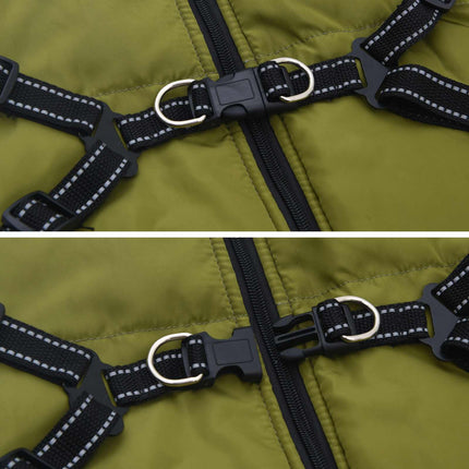 Hundejakke Army Grøn L68 Fleece og polyester