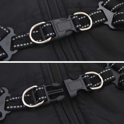 Hundejakke Sort L32 Fleece og polyester