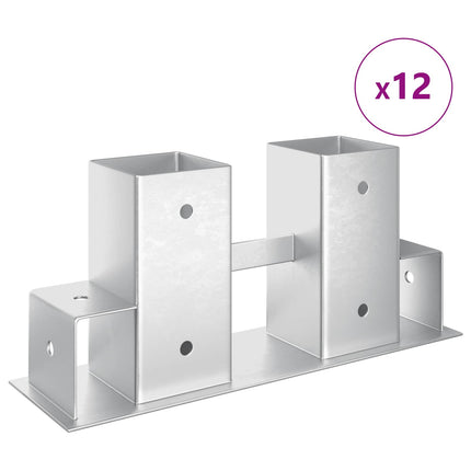 Brænde stakkehjælp 12 pcs Sølv 34 x 10 x 15 cm Stål
