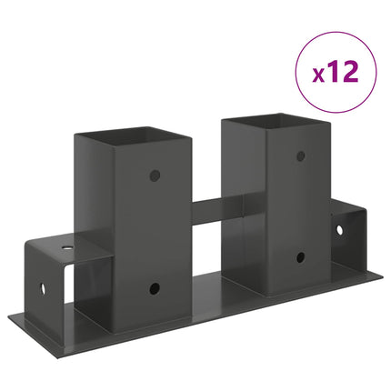 Brænde stakkehjælp 12 pcs Antracit 34 x 10 x 15 cm Stål