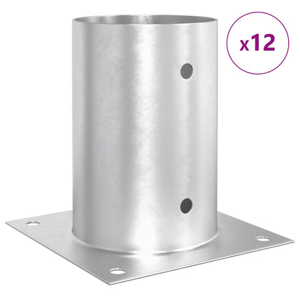 Rund Jordankre 12 pcs Sølv 15 x 15 x 15 cm Metal