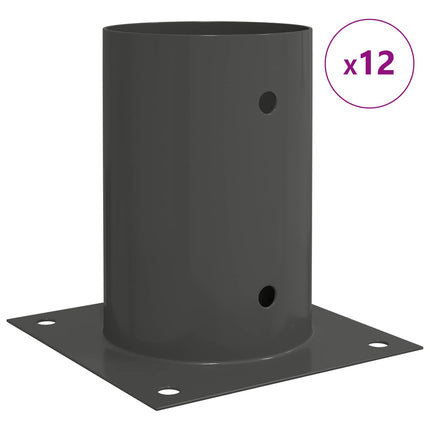 Rund Jordankre 12 pcs Antracit 15 x 15 x 15 cm Metal