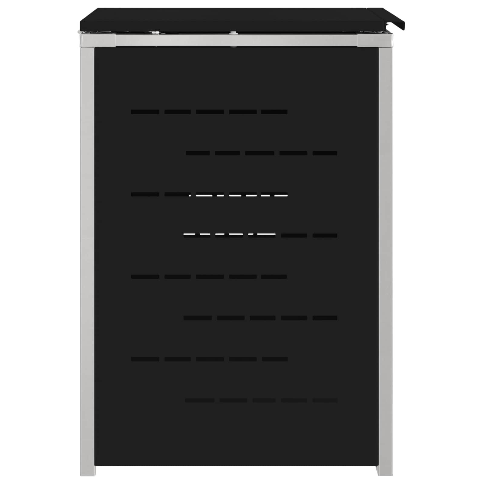 Skraldespand opbevaring Sort 77,5 x 69 x 112,5 cm Rustfrit stål