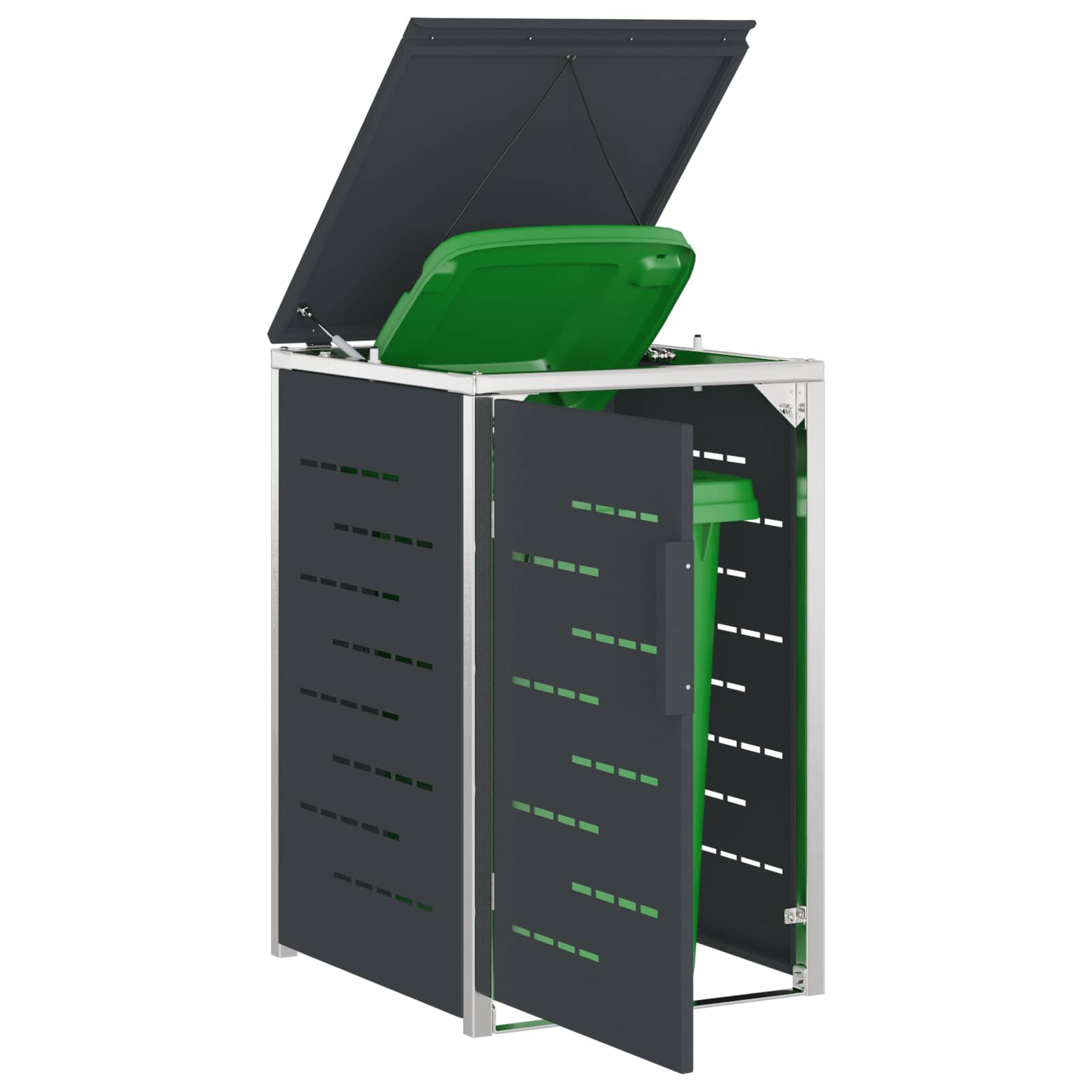 Skraldespand opbevaring Antracit 77,5 x 69 x 112,5 cm