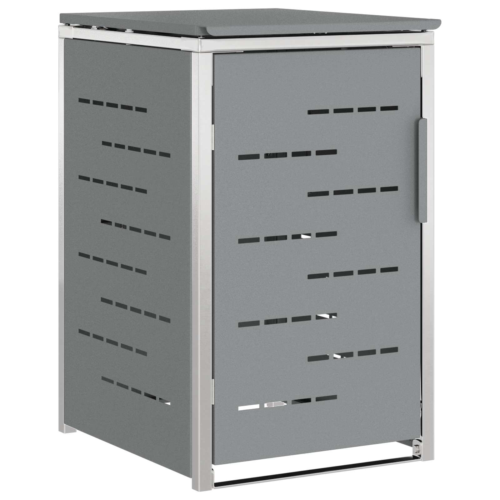 Skraldespand opbevaring Grå 77,5 x 69 x 112,5 cm Rustfrit stål