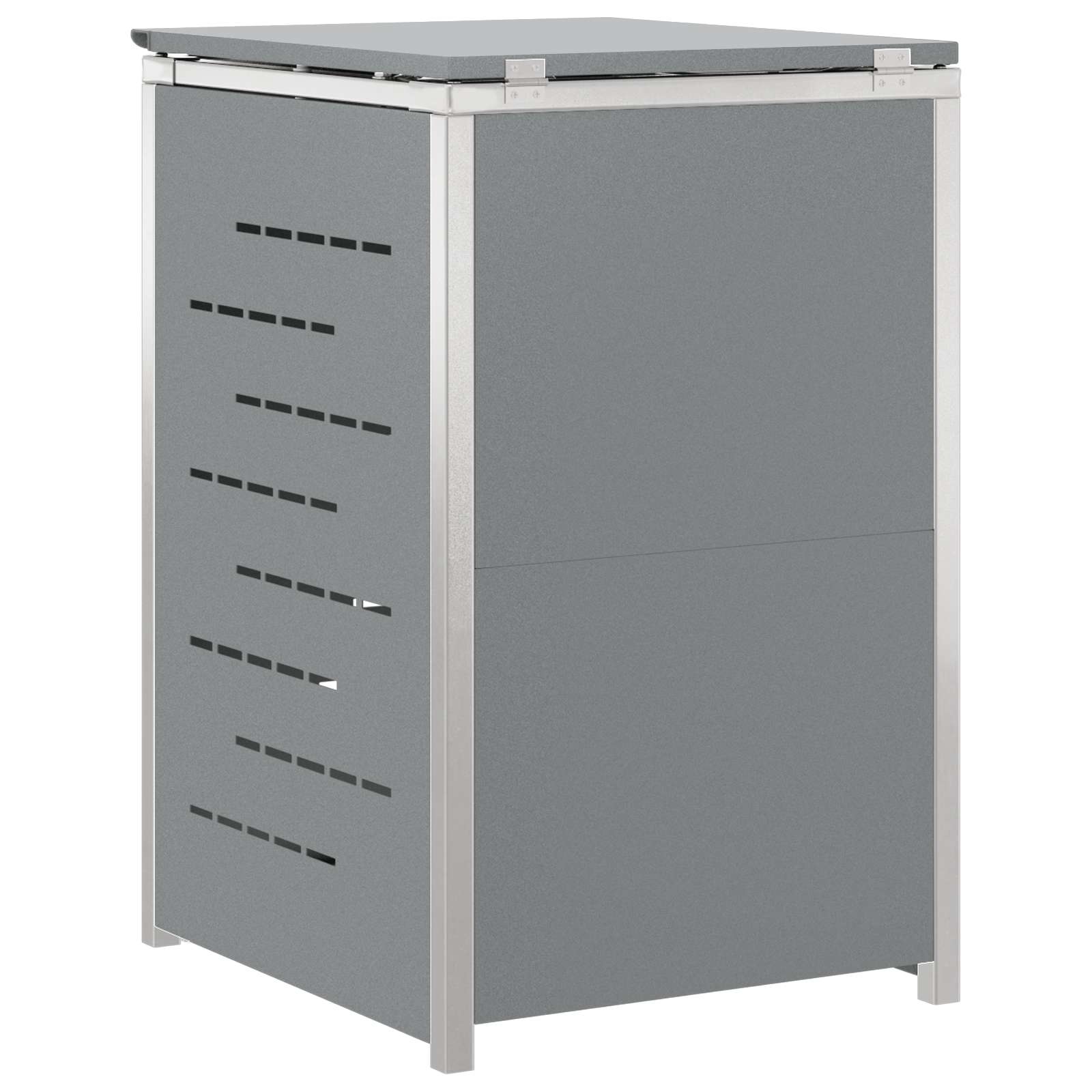 Skraldespand opbevaring Grå 77,5 x 69 x 112,5 cm Rustfrit stål