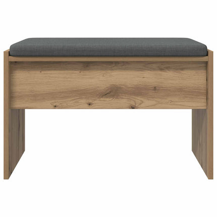 Skobænk med hynde Artisan-eg 63 x 38 x 40 cm Konstrueret træ