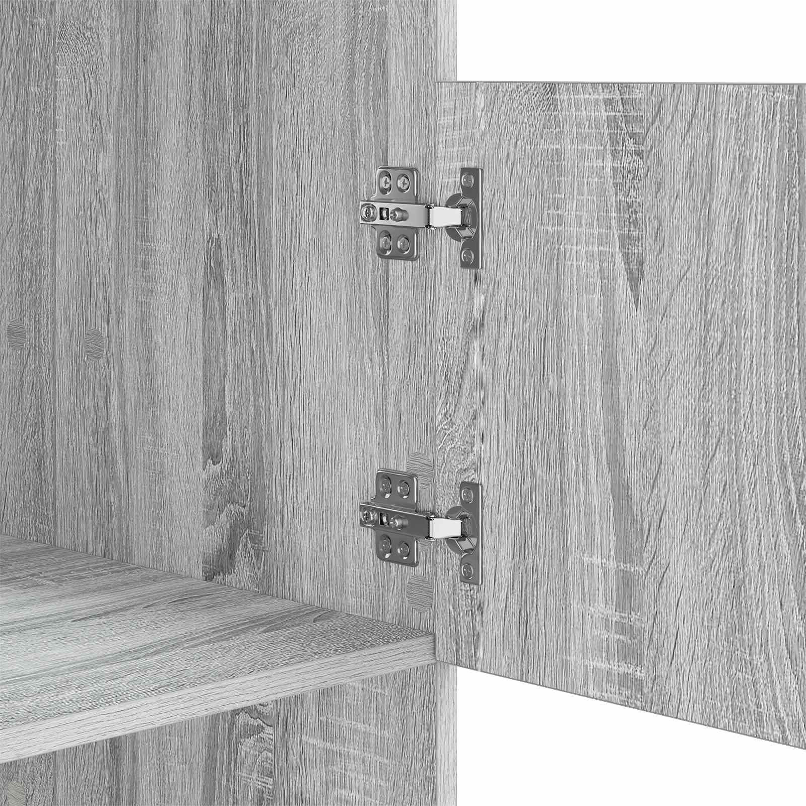 Vaskeskab med dør Grå Sonoma 50 x 68 x 162 cm Konstrueret træ