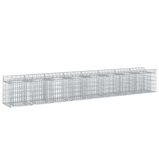 Gabion højbed 2 pcs Sølv