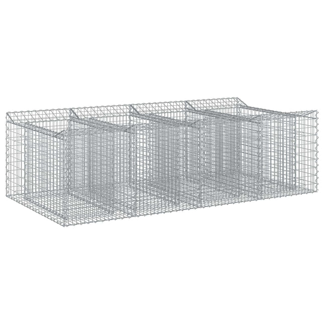 Gabion højbed 2 pcs Sølv