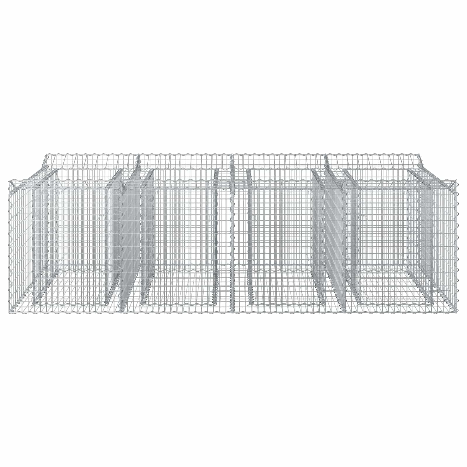 Gabion højbed 2 pcs Sølv
