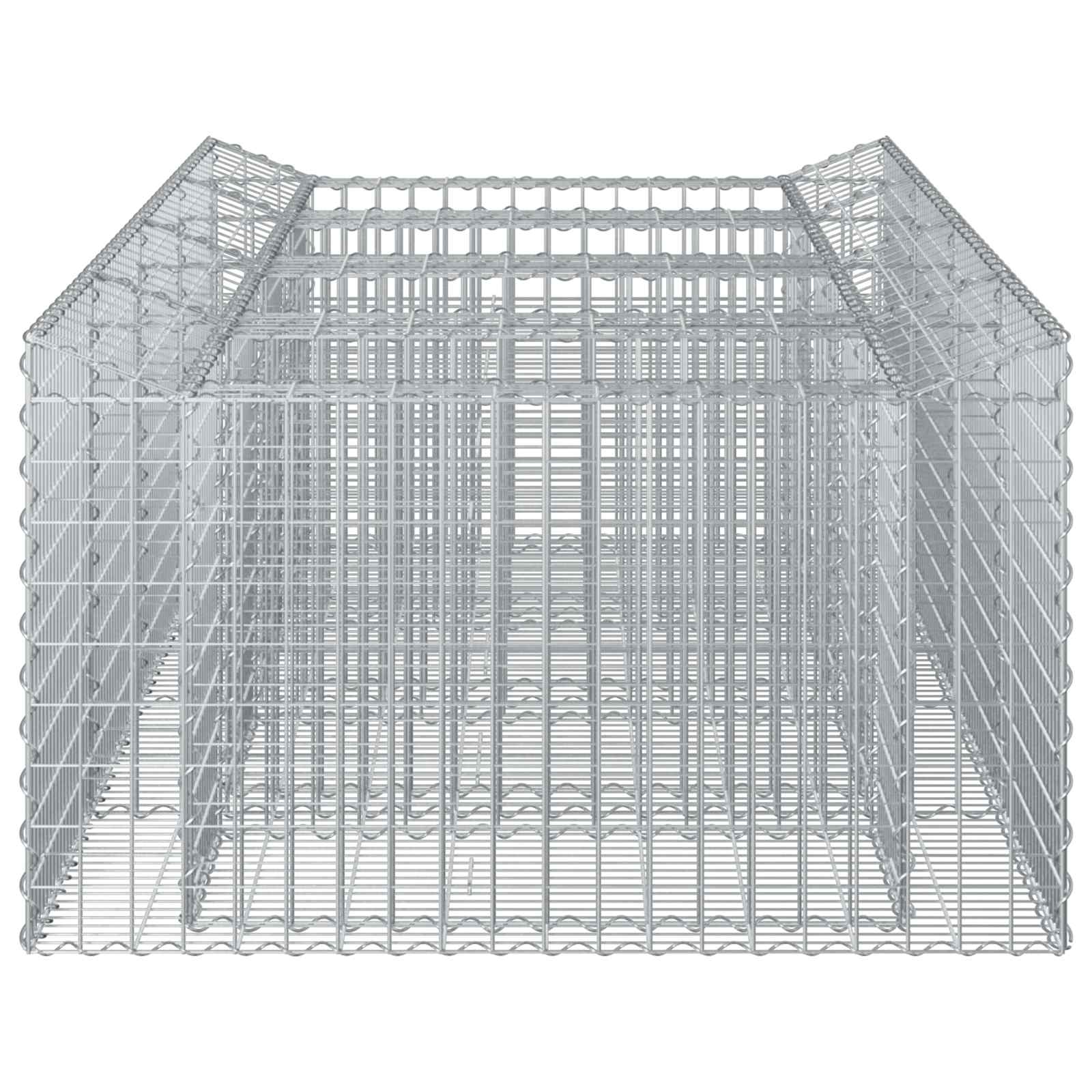 Gabion højbed 2 pcs Sølv