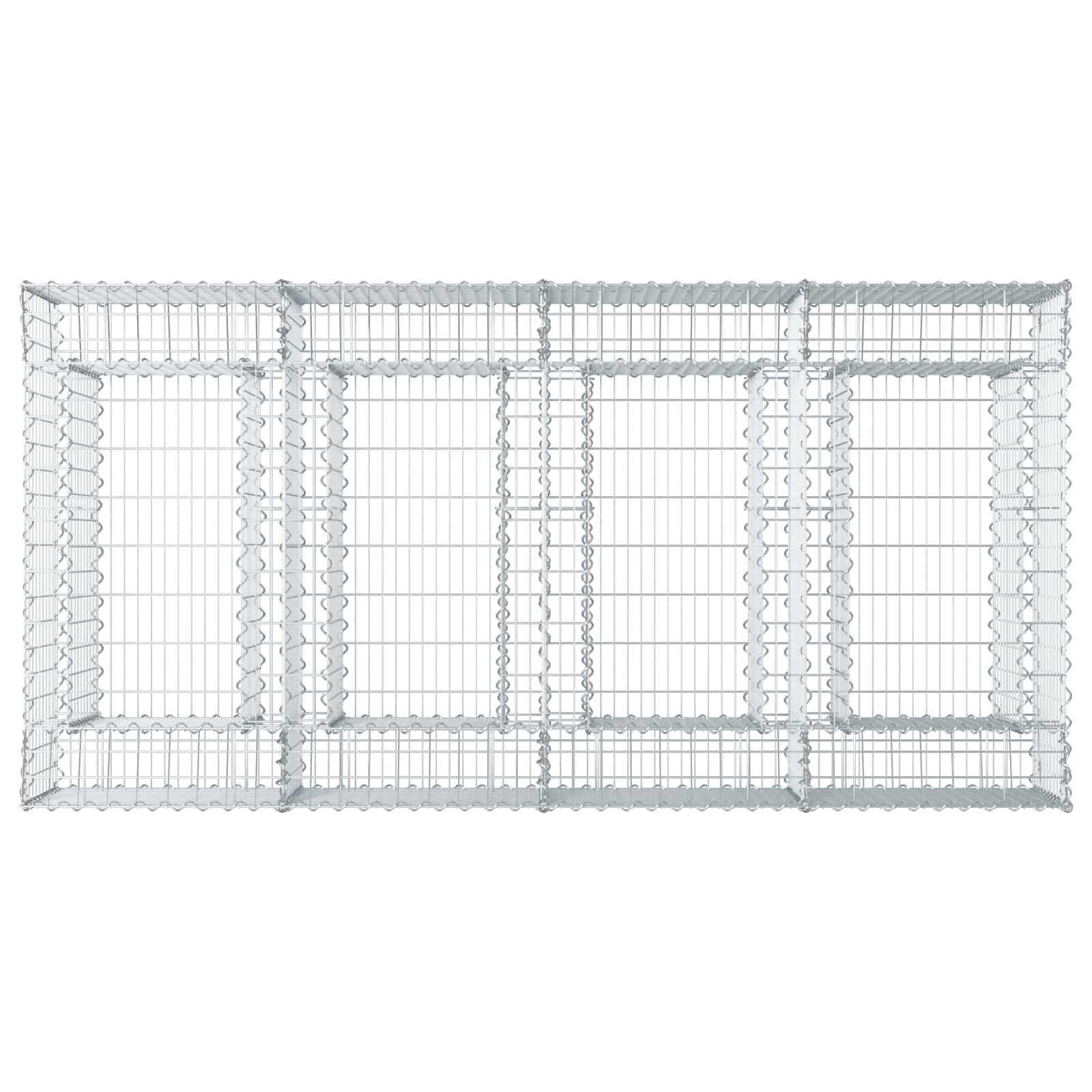 Gabion højbed 2 pcs Sølv
