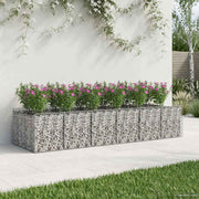 Gabion højbed 2 pcs Sølv