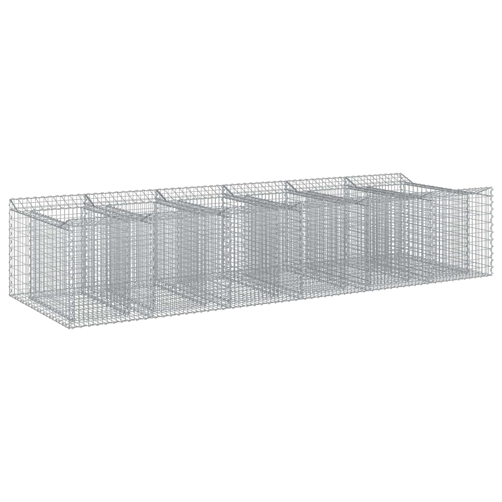 Gabion højbed 2 pcs Sølv