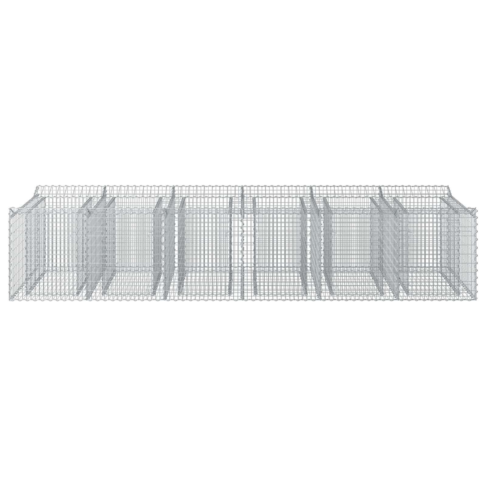 Gabion højbed 2 pcs Sølv