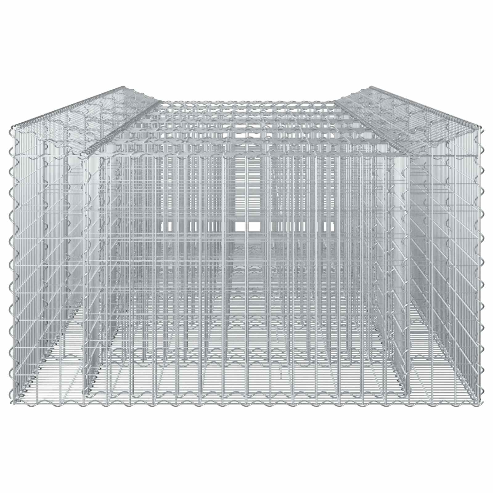 Gabion højbed 2 pcs Sølv