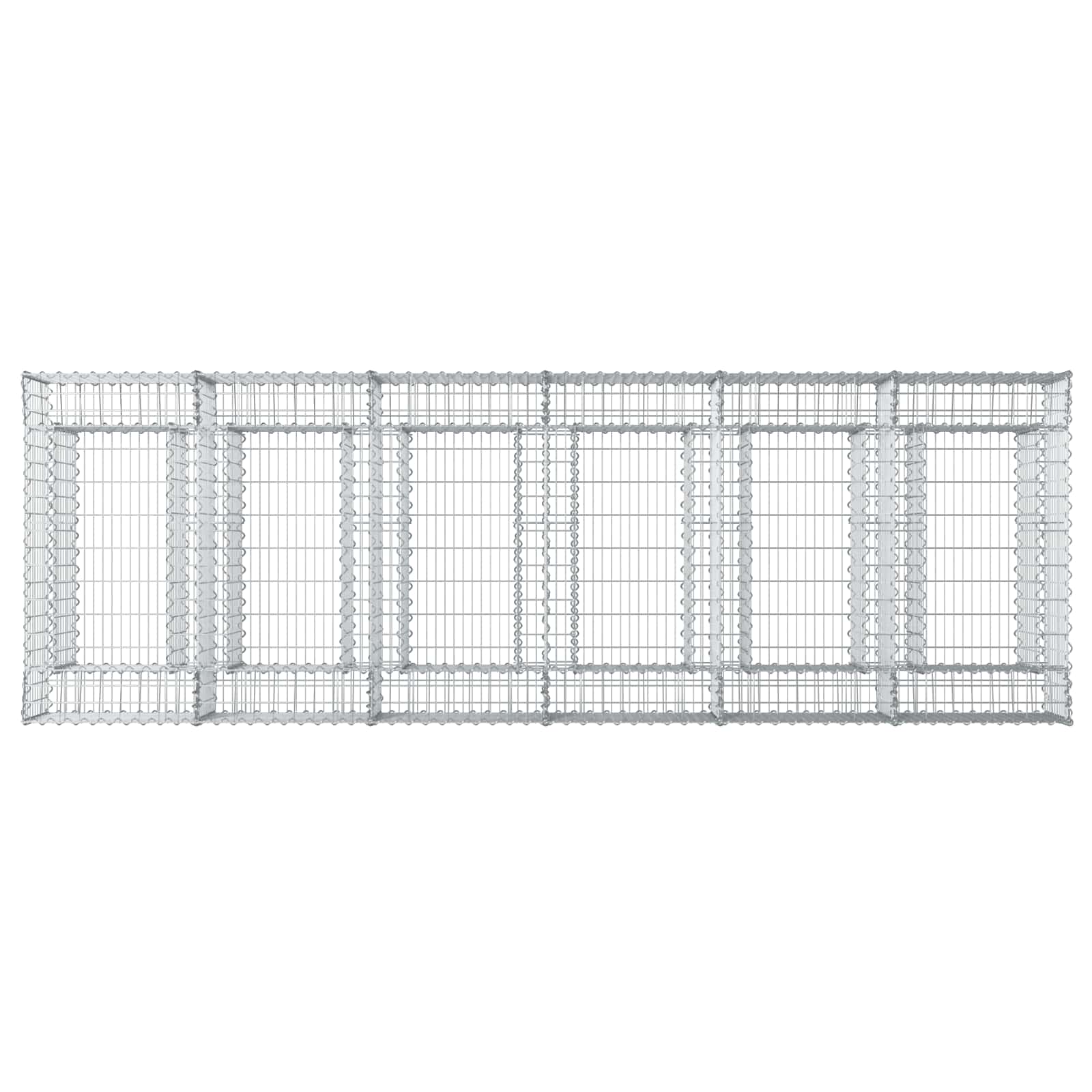 Gabion højbed 2 pcs Sølv