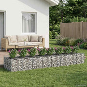 Gabion højbed 3 pcs Sølv