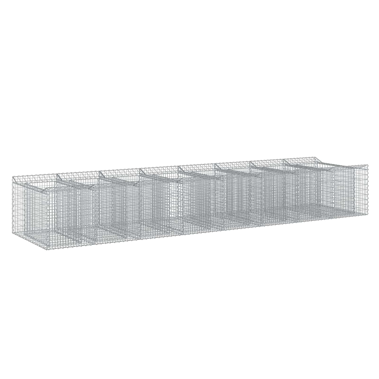Gabion højbed 3 pcs Sølv
