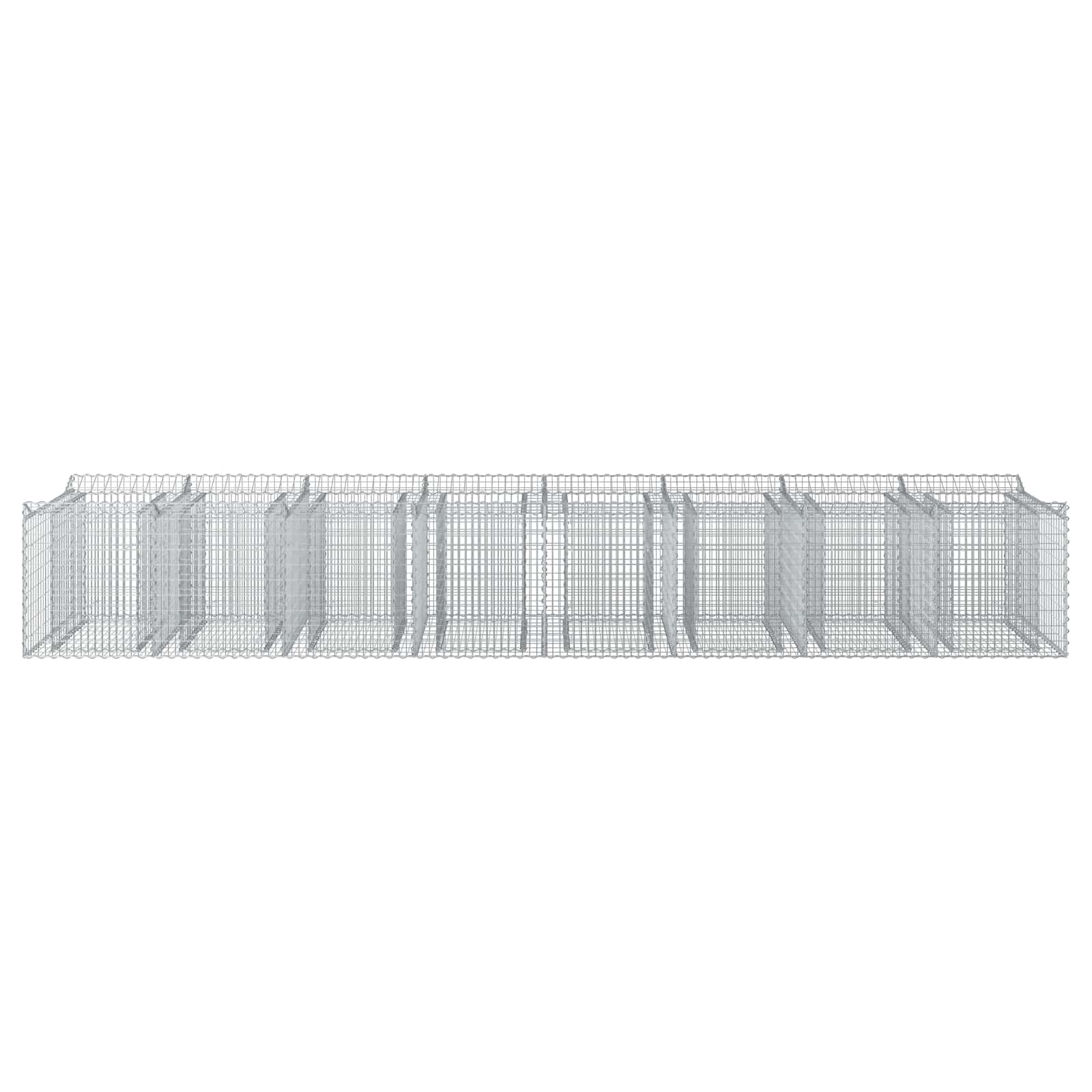 Gabion højbed 3 pcs Sølv