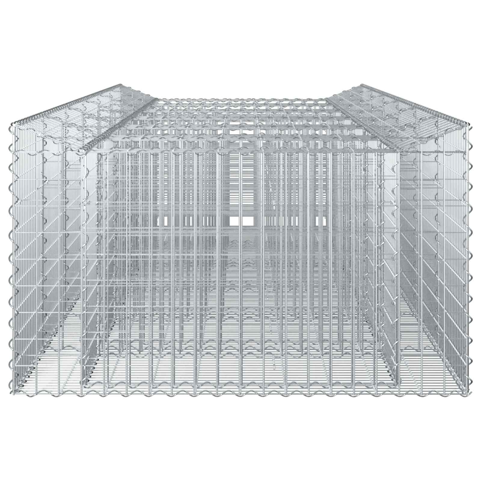 Gabion højbed 3 pcs Sølv
