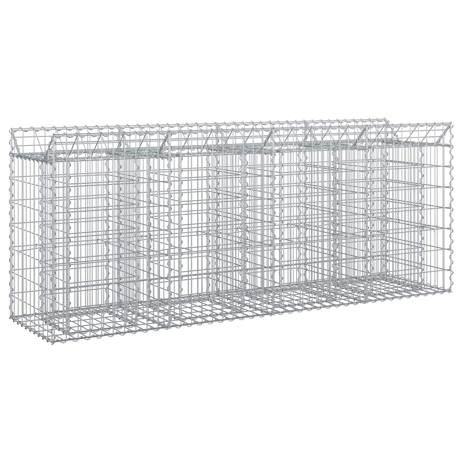 Gabion højbed 2 pcs Sølv