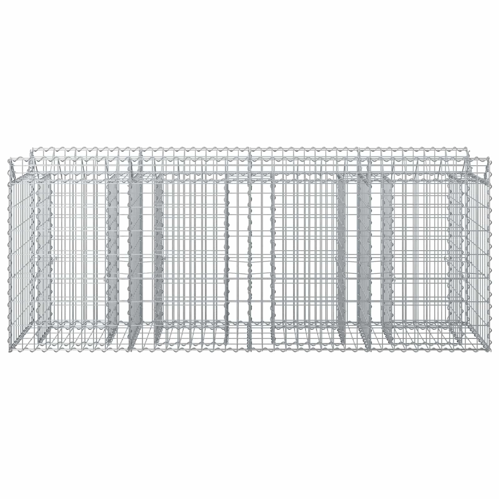 Gabion højbed 2 pcs Sølv