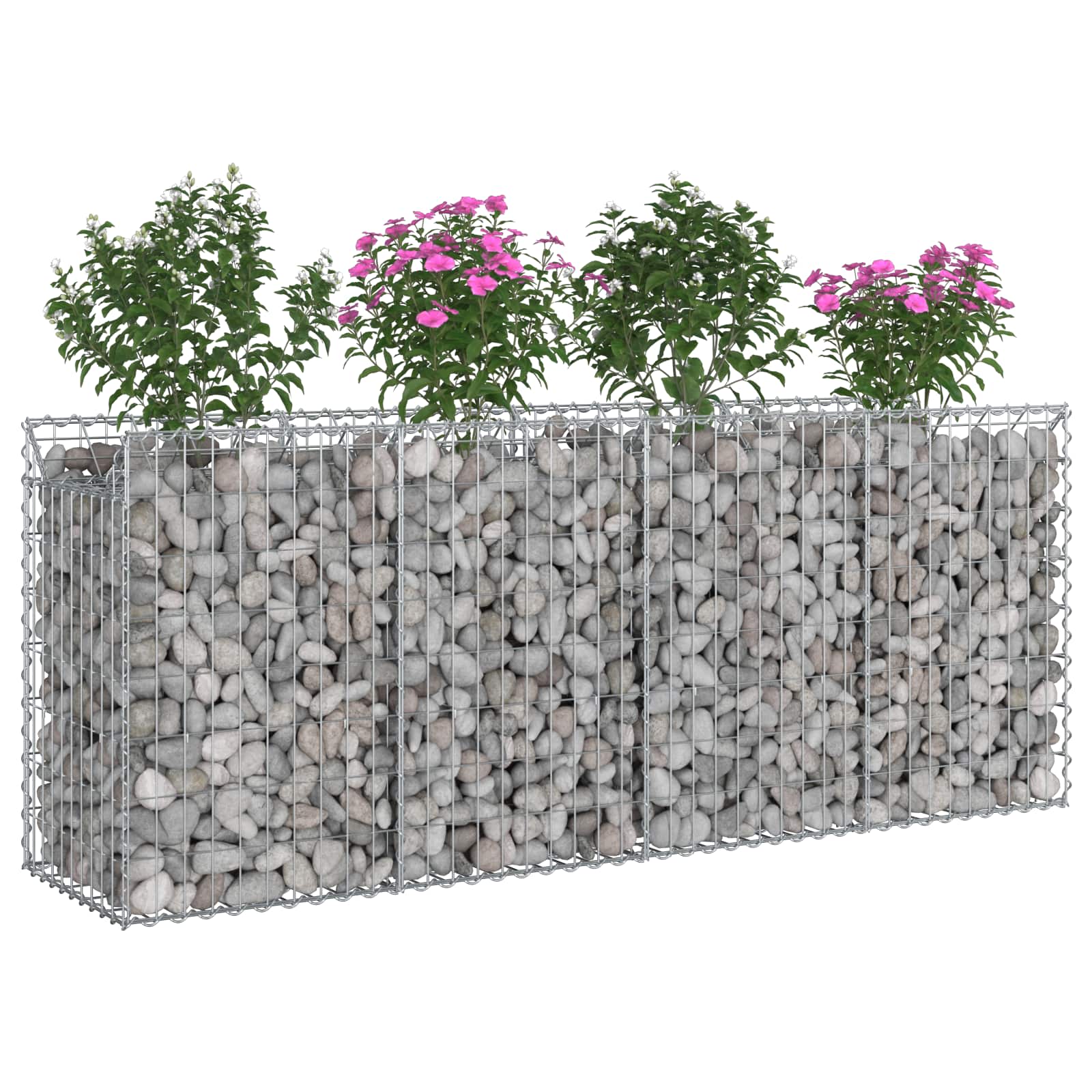 Gabion højbed 2 pcs Sølv