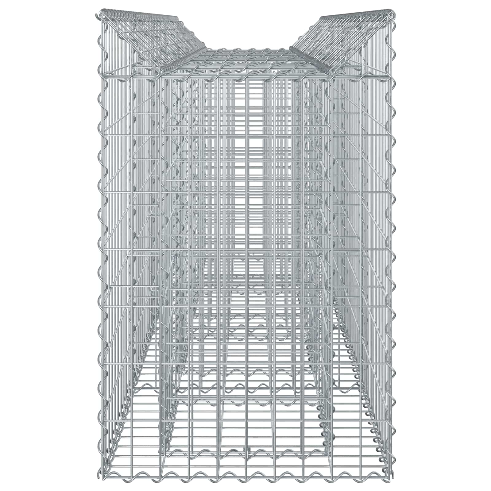Gabion højbed 2 pcs Sølv