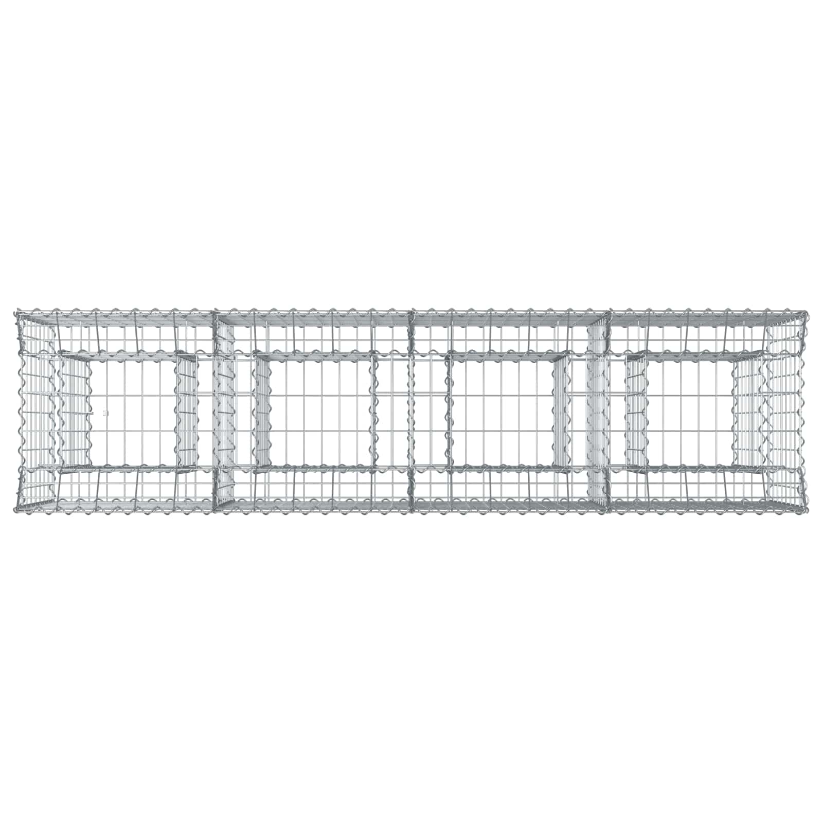 Gabion højbed 2 pcs Sølv