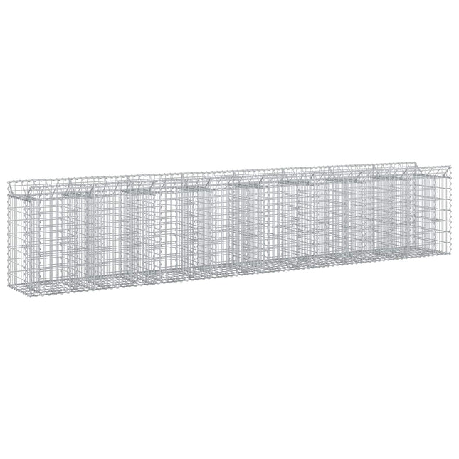 Gabion højbed 3 pcs Sølv