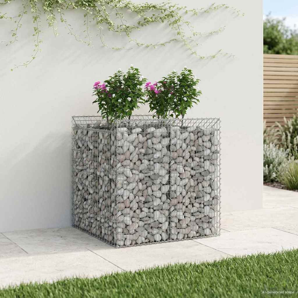 Gabion højbed 2 pcs Sølv
