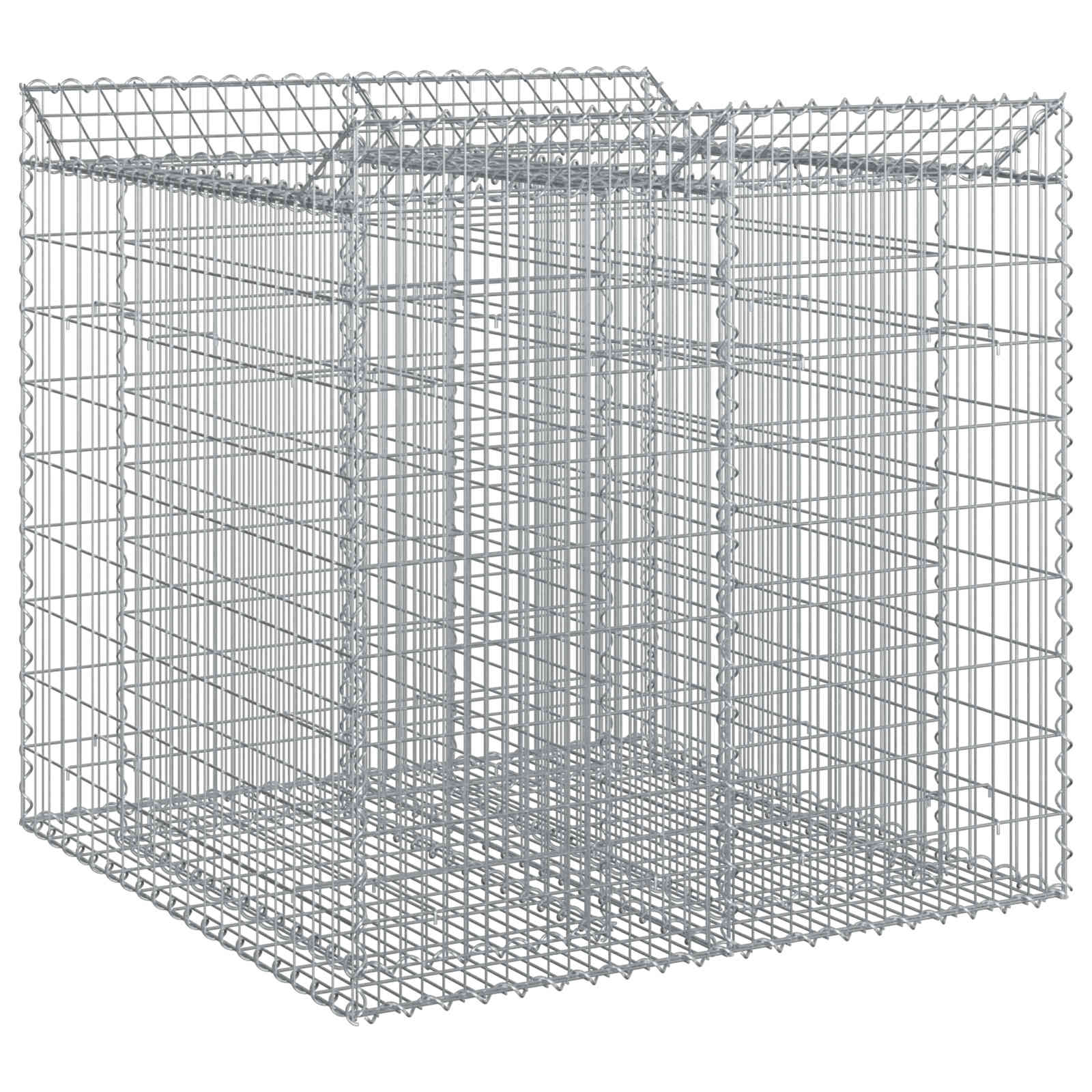 Gabion højbed 2 pcs Sølv