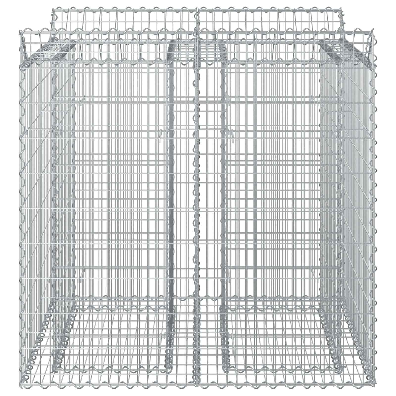 Gabion højbed 2 pcs Sølv