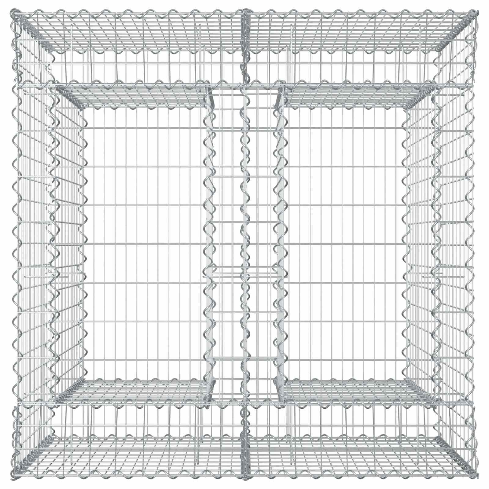Gabion højbed 2 pcs Sølv