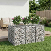 Gabion højbed 2 pcs Sølv