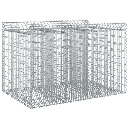 Gabion højbed 2 stk. 150 x 100 x 100 cm Galvaniseret stål Sølv