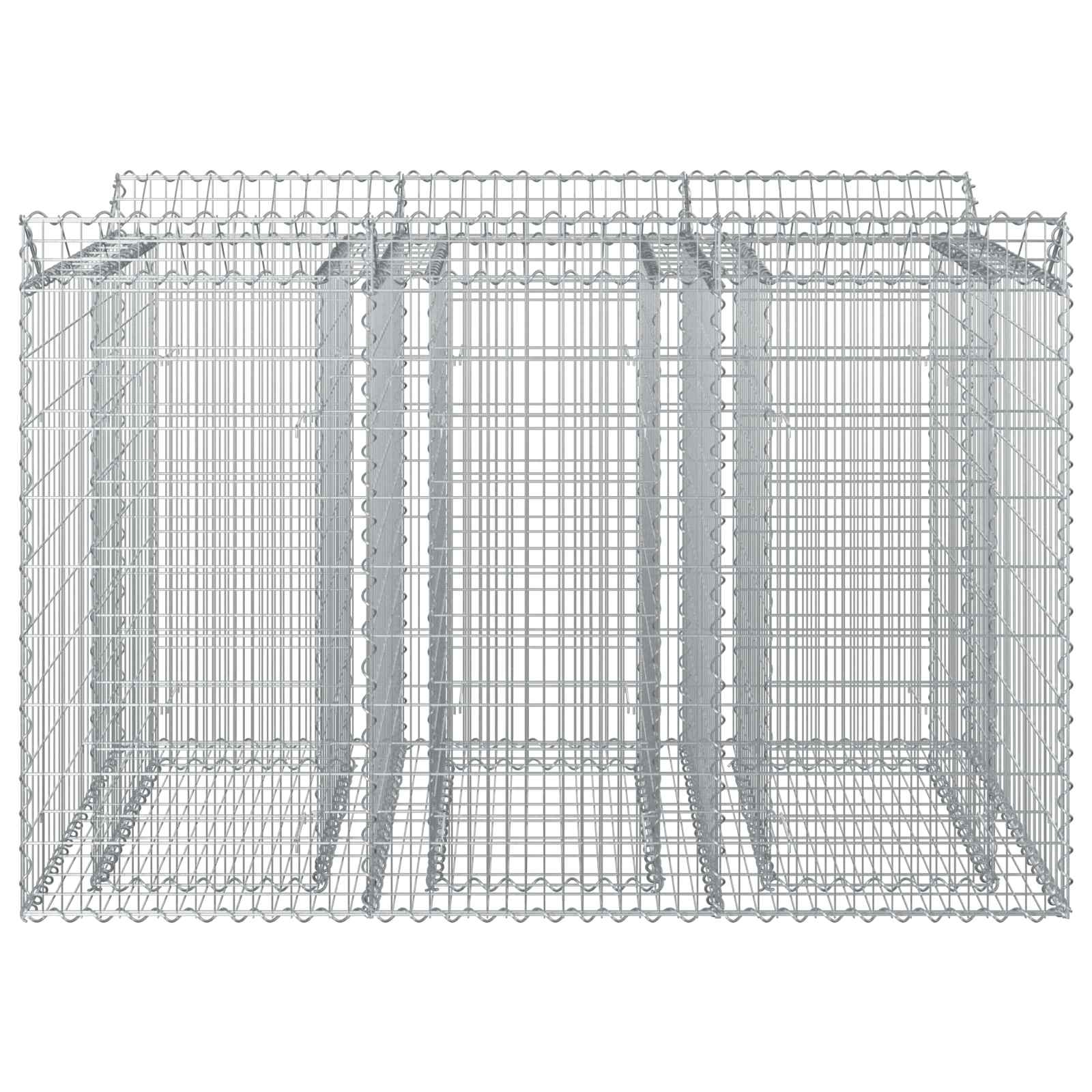 Gabion højbed 2 pcs Sølv