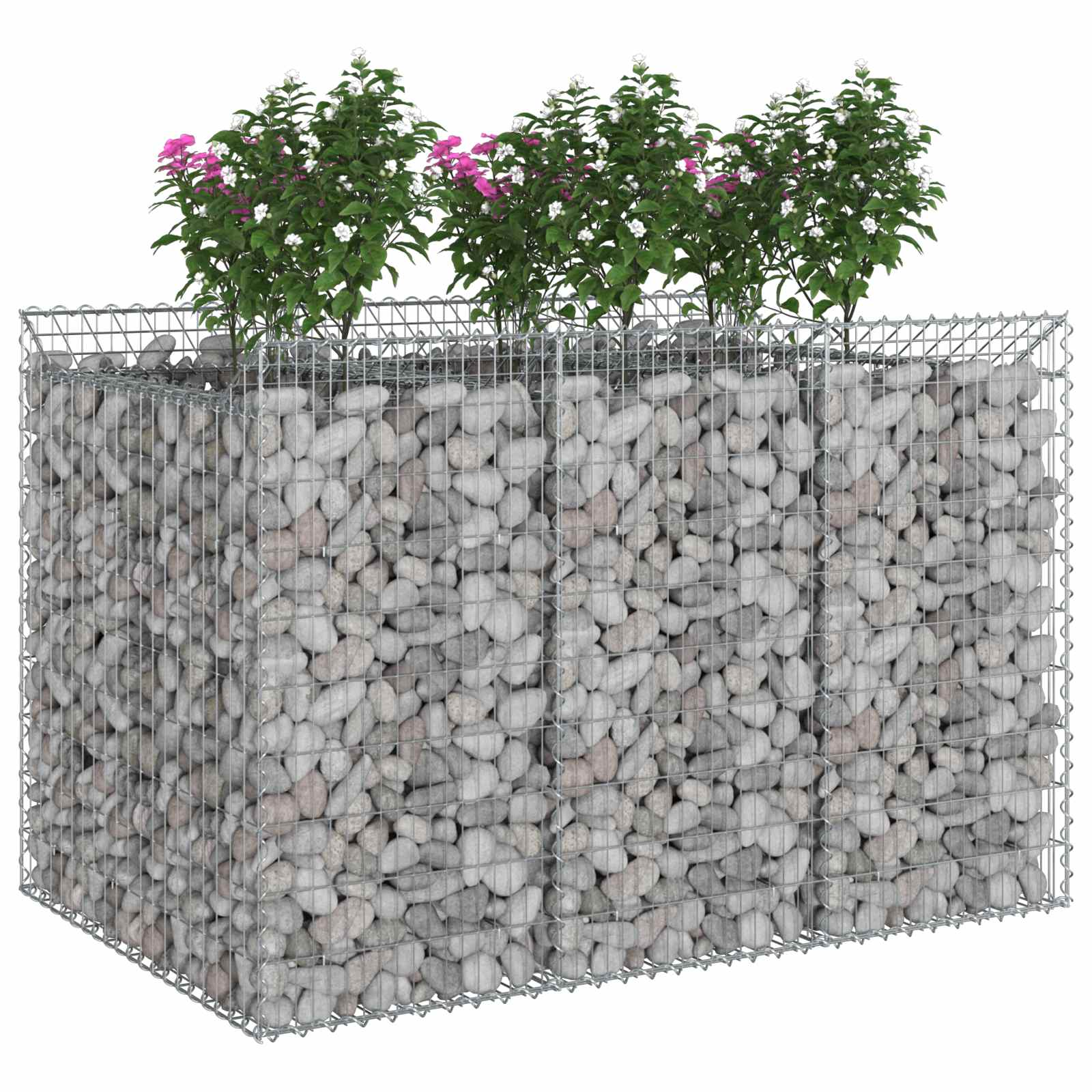 Gabion højbed 2 pcs Sølv