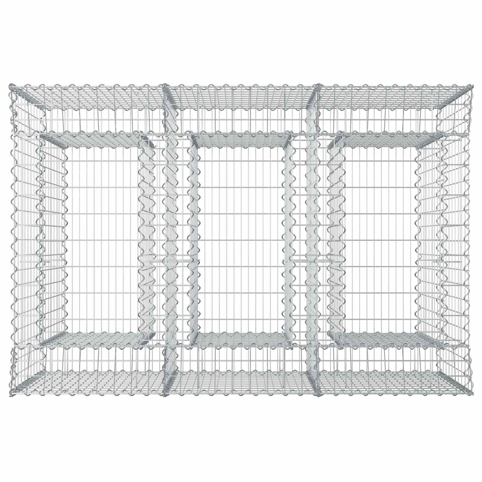 Gabion højbed 2 pcs Sølv